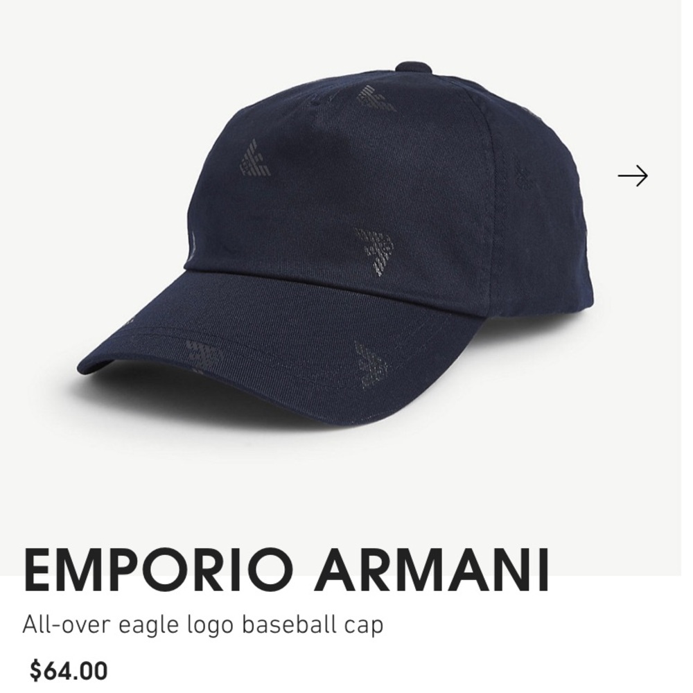Emporio Armani baseball cap NWOT